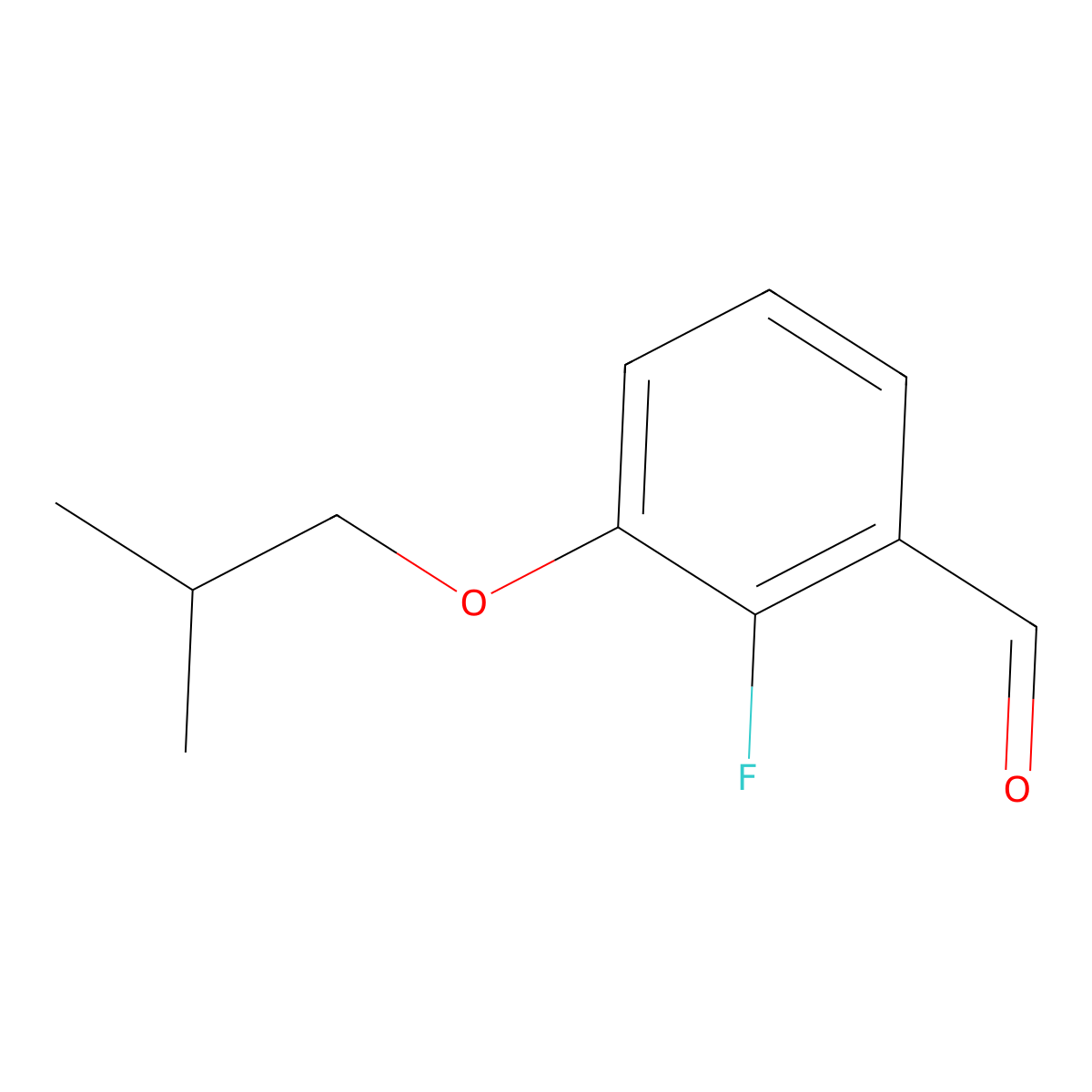 2-Fluoro-3-isobutoxybenzaldehyde molecular structure, CAS 1204176-30-6