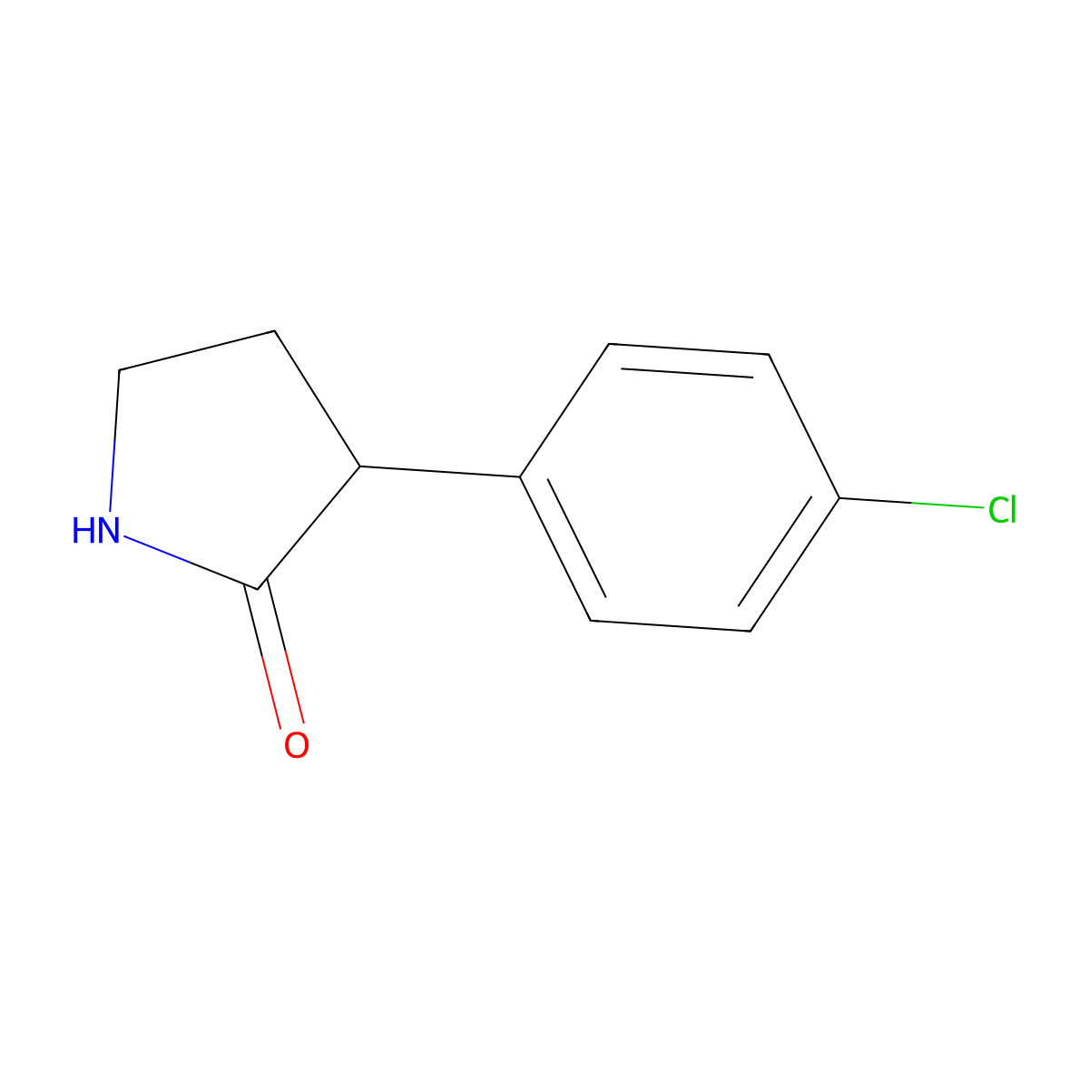 3-(4-Chlorophenyl)pyrrolidin-2-one molecular structure, CAS 120418-69-1