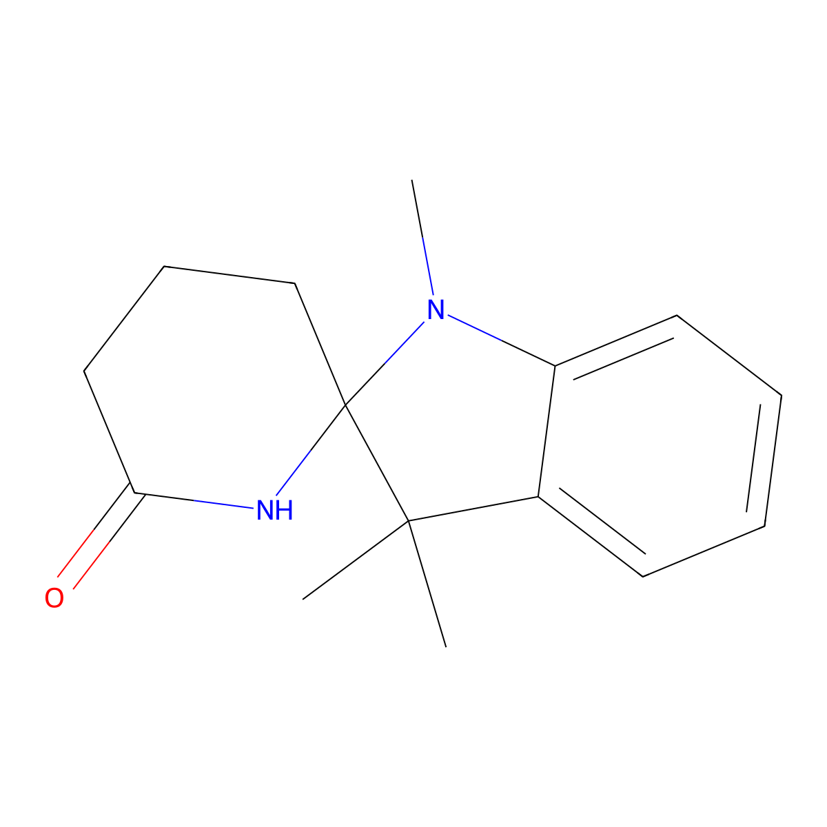 Spiro[2H-indole-2,2'-piperidin]-6'-one, 1,3-dihydro-1,3,3-trimethyl- molecular structure, CAS 120420-71-5