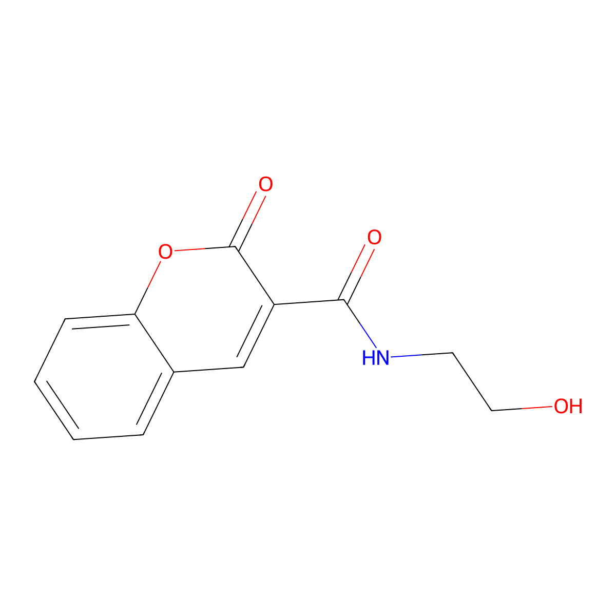 N-(2-hydroxyethyl)-2-oxo-2H-chromene-3-carboxamide molecular structure, CAS 120421-67-2