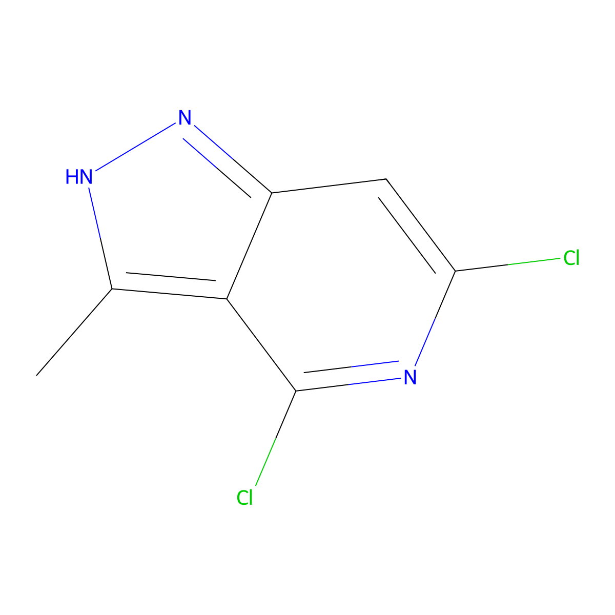 4,6-Dichloro-3-methyl-1H-pyrazolo[4,3-c]pyridine molecular structure, CAS 120422-90-4