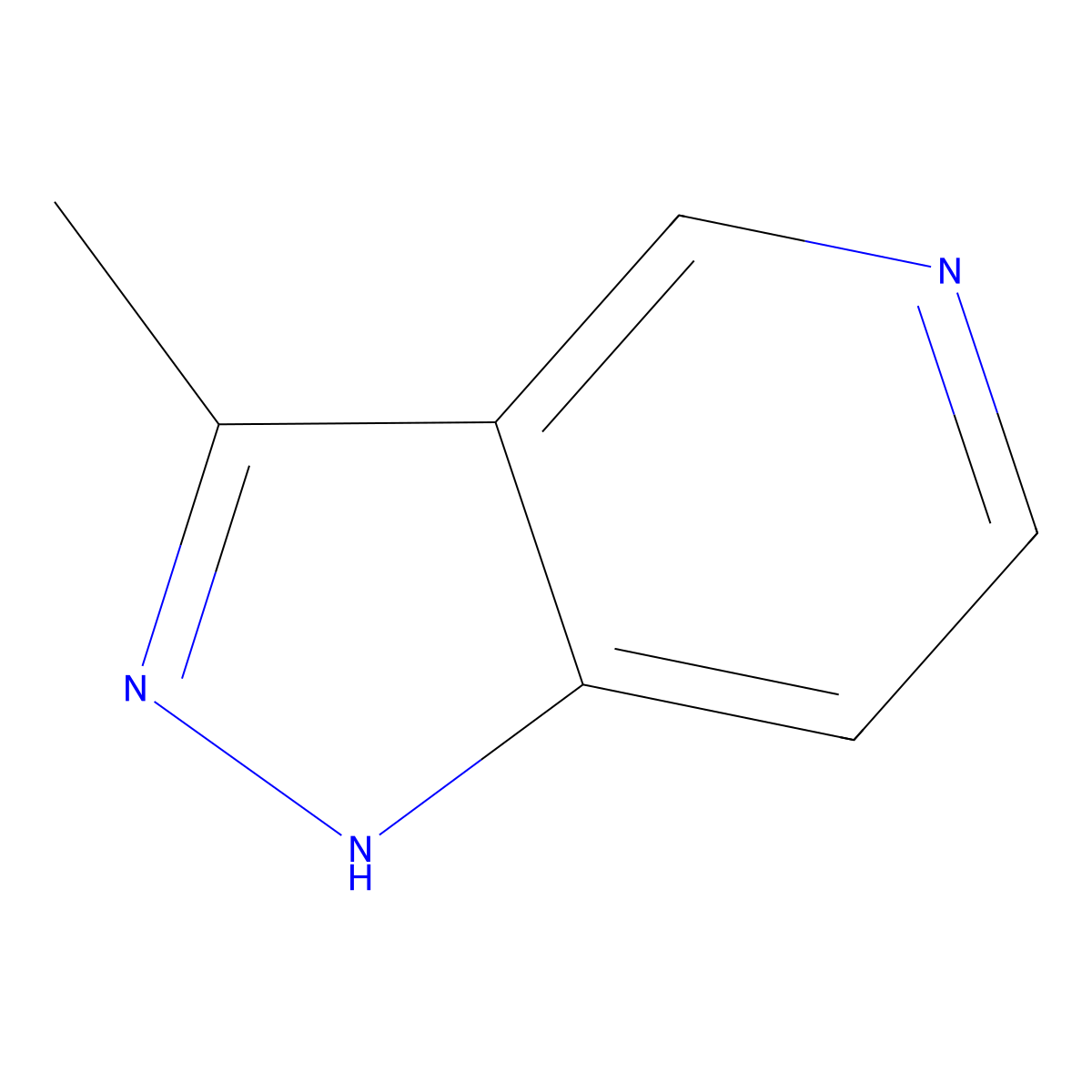 3-methyl-1H-pyrazolo(4,3-c)pyridine molecular structure, CAS 120422-91-5