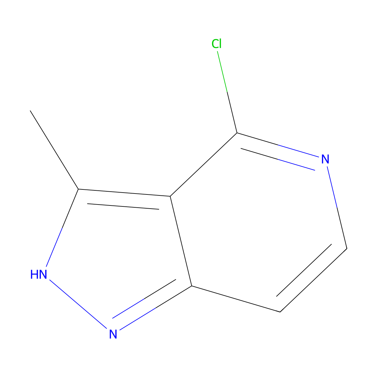 4-chloro-3-methyl-1H-pyrazolo(4,3-c)pyridine molecular structure, CAS 120422-93-7