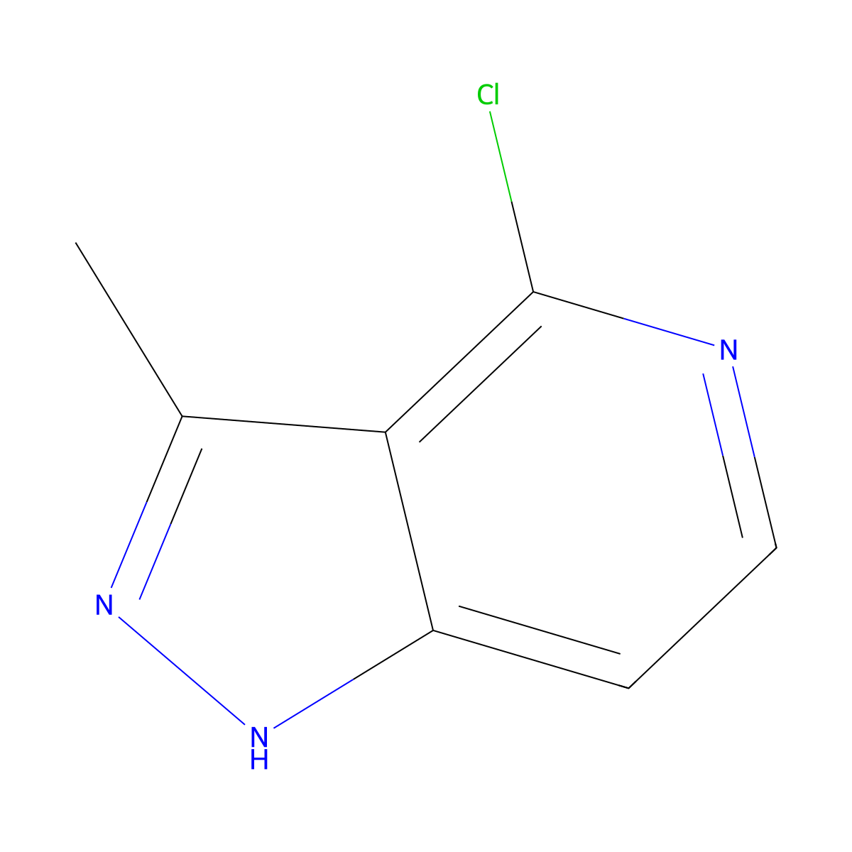 4-chloro-3-methyl-1H-pyrazolo(4,3-c)pyridine molecular structure, CAS 120422-93-7
