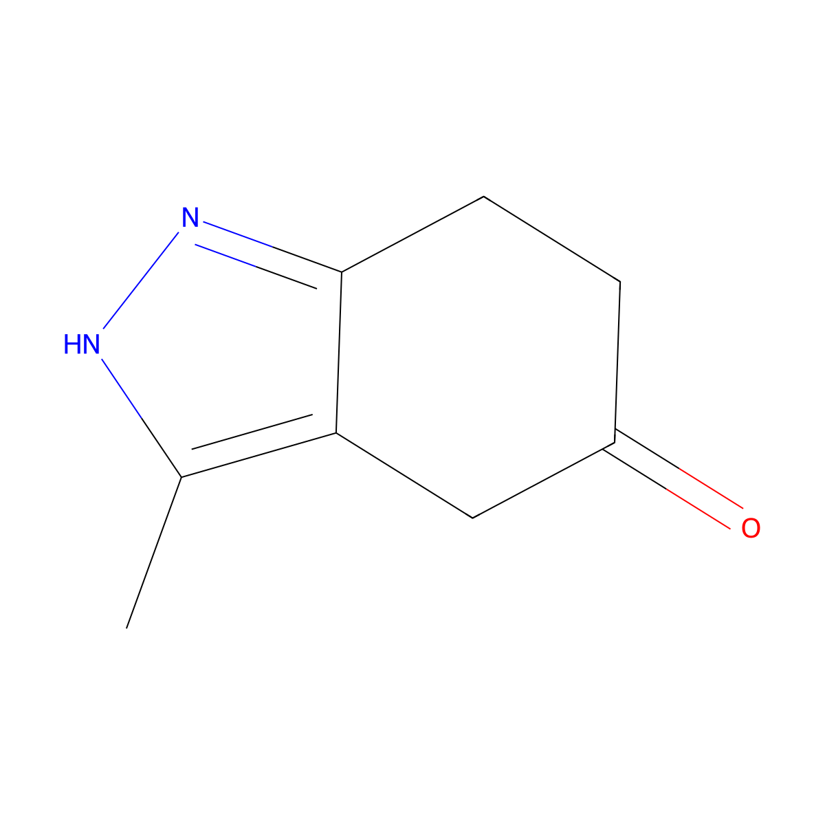 3-Methyl-1,4,6,7-tetrahydroindazol-5-one molecular structure, CAS 1204220-90-5