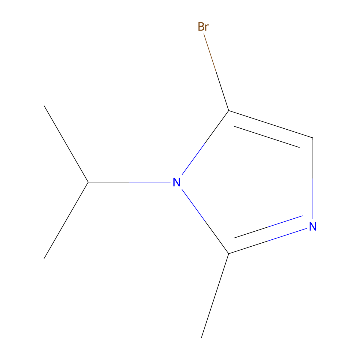 5-bromo-2-methyl-1-(propan-2-yl)-1H-imidazole molecular structure, CAS 1204228-25-0