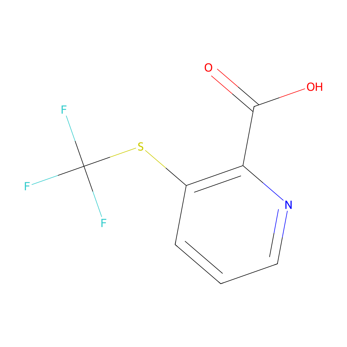 3-((Trifluoromethyl)thio)picolinic acid molecular structure, CAS 1204234-50-3