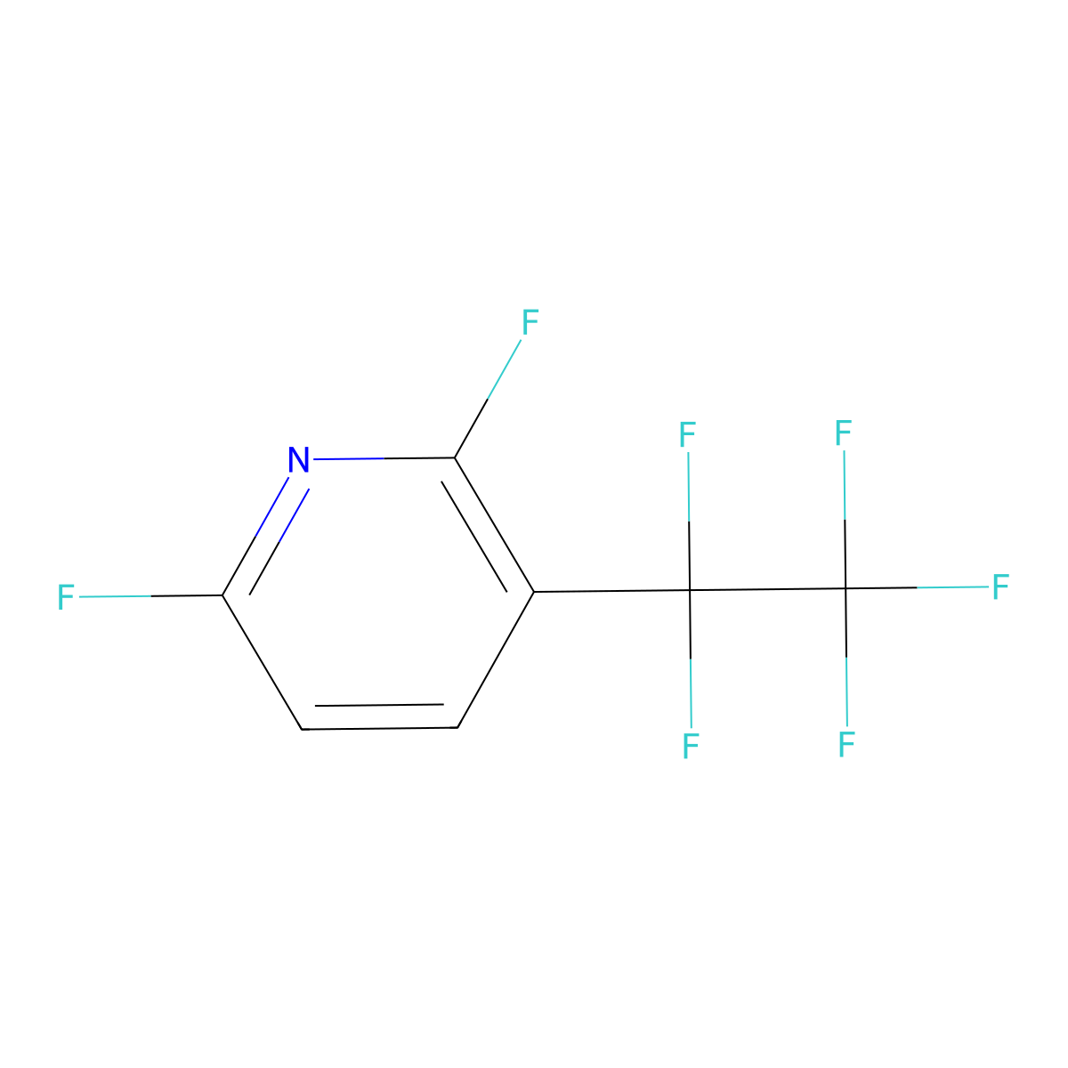 2,6-Difluoro-3-pentafluoroethyl-pyridine molecular structure, CAS 1204234-54-7