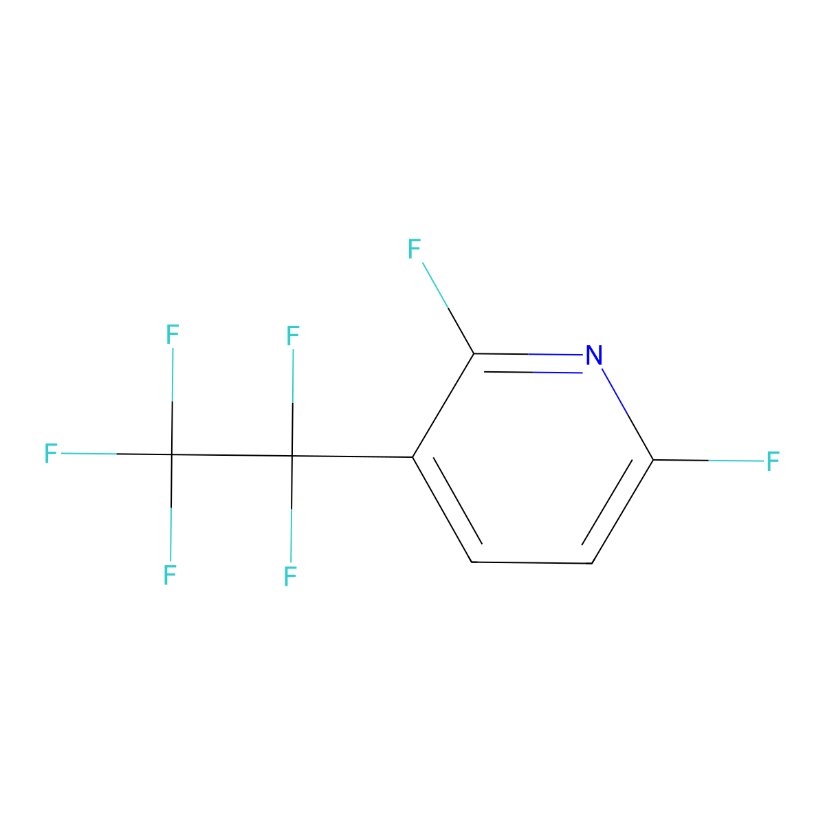 2,6-Difluoro-3-pentafluoroethyl-pyridine molecular structure, CAS 1204234-54-7