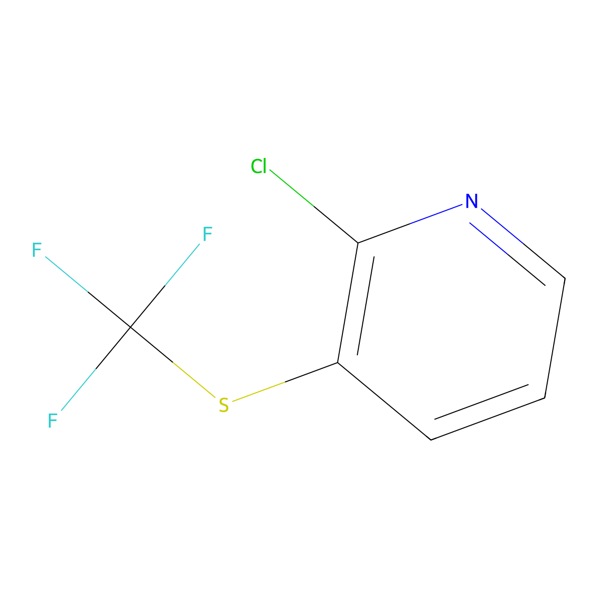 2-Chloro-3-((trifluoromethyl)thio)pyridine molecular structure, CAS 1204234-57-0