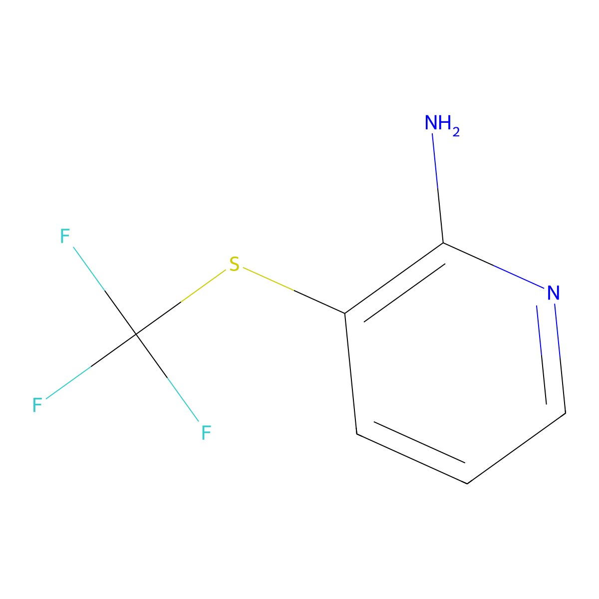 3-(Trifluoromethylthio)pyridin-2-amine molecular structure, CAS 1204234-81-0