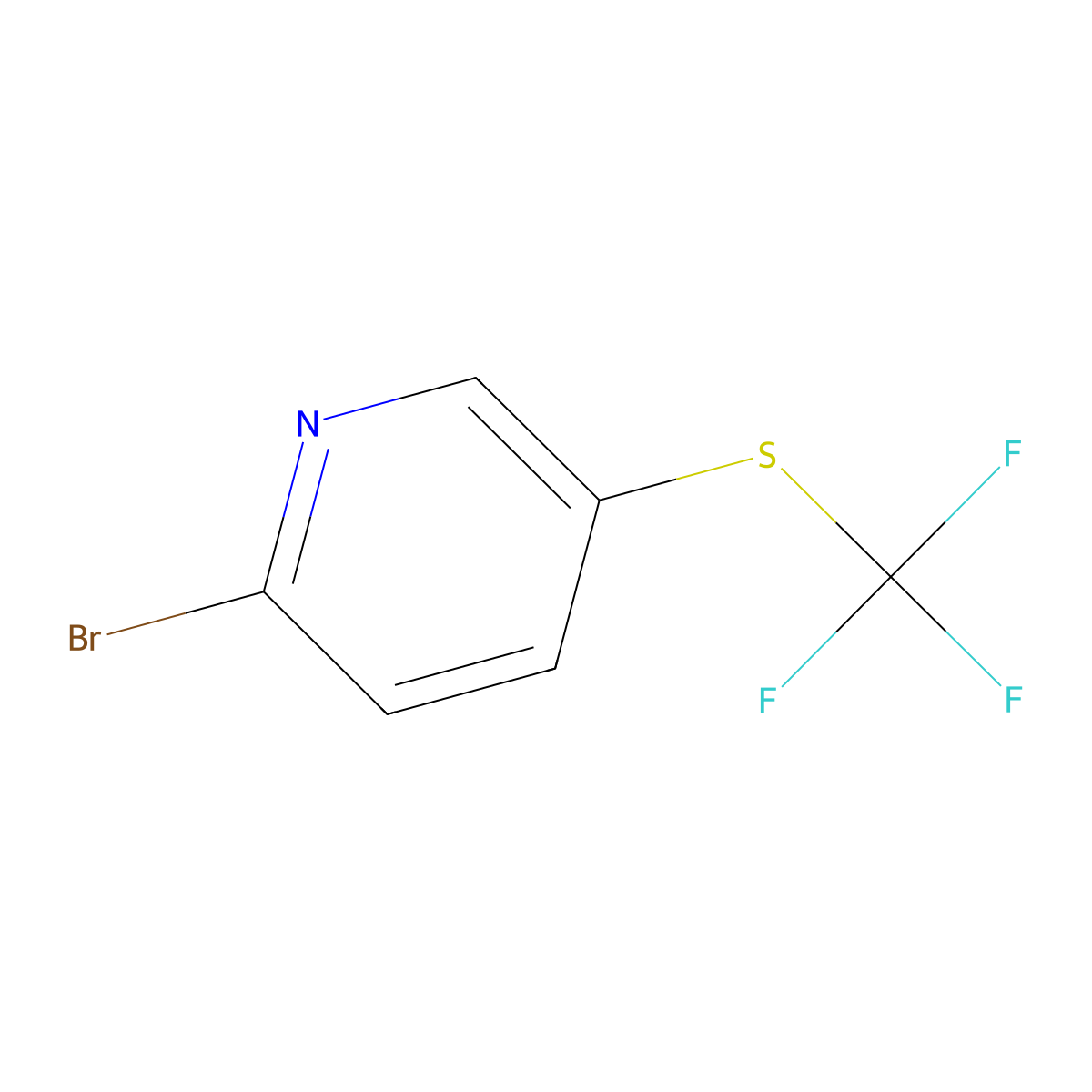 2-Bromo-5-(trifluoromethylthio)pyridine molecular structure, CAS 1204234-94-5