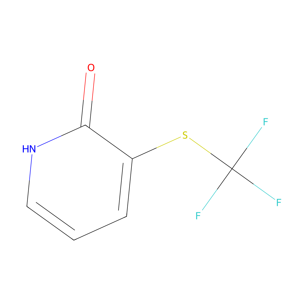 3-((Trifluoromethyl)thio)pyridin-2(1H)-one molecular structure, CAS 1204235-19-7