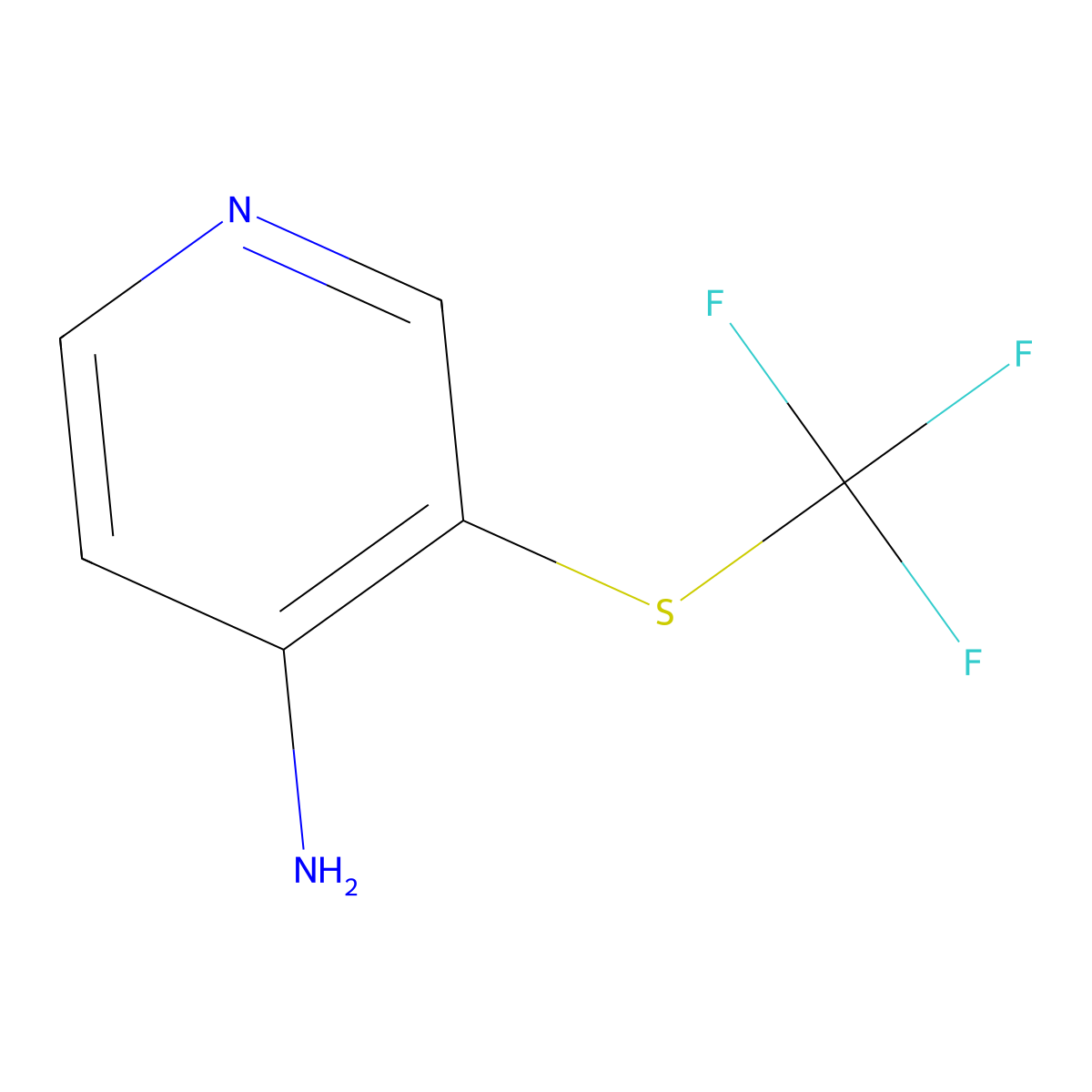 3-((Trifluoromethyl)thio)pyridin-4-amine molecular structure, CAS 1204235-21-1