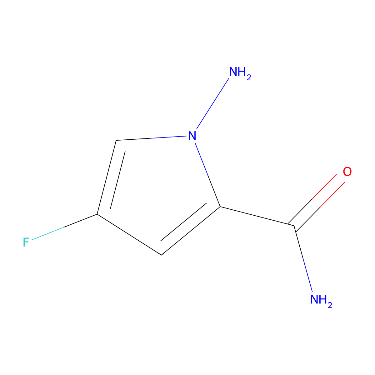 1-amino-4-fluoro-1H-pyrrole-2-carboxamide molecular structure, CAS 1204246-86-5