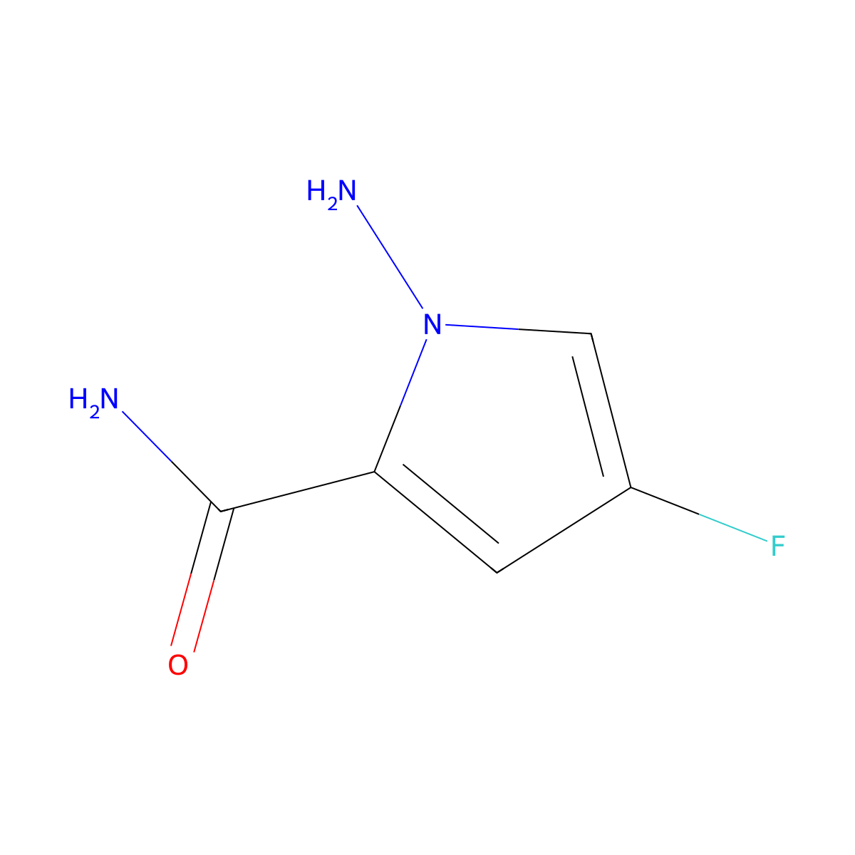 1-amino-4-fluoro-1H-pyrrole-2-carboxamide molecular structure, CAS 1204246-86-5