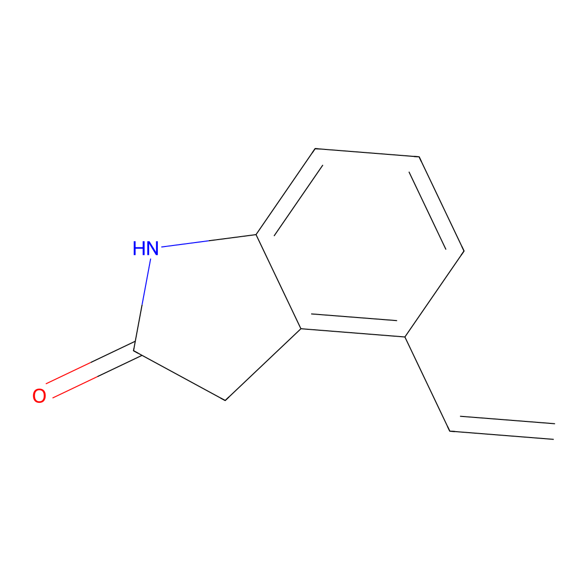 4-Ethenyl-1,3-dihydro-2H-indol-2-one molecular structure, CAS 120427-93-2