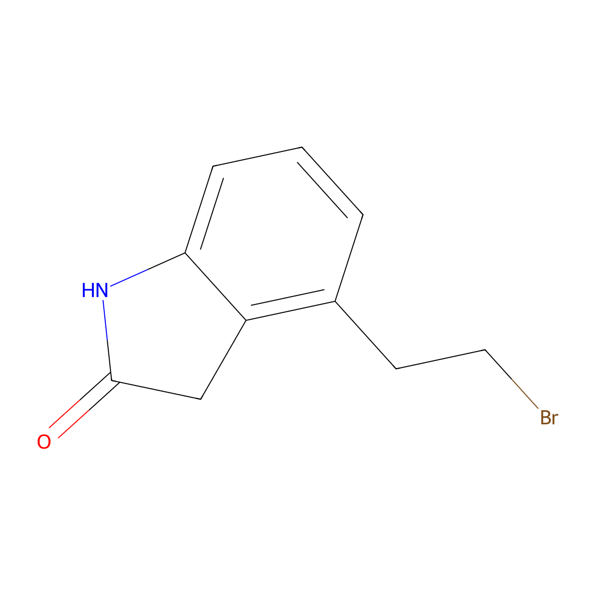 2H-Indol-2-one, 4-(2-bromoethyl)-1,3-dihydro- molecular structure, CAS 120427-96-5