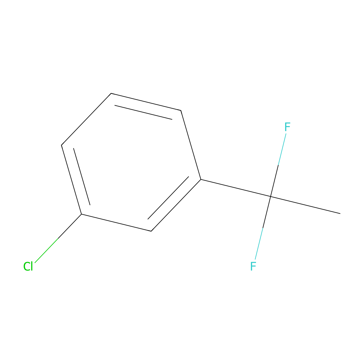 1-Chloro-3-(1,1-difluoroethyl)benzene molecular structure, CAS 1204295-57-7