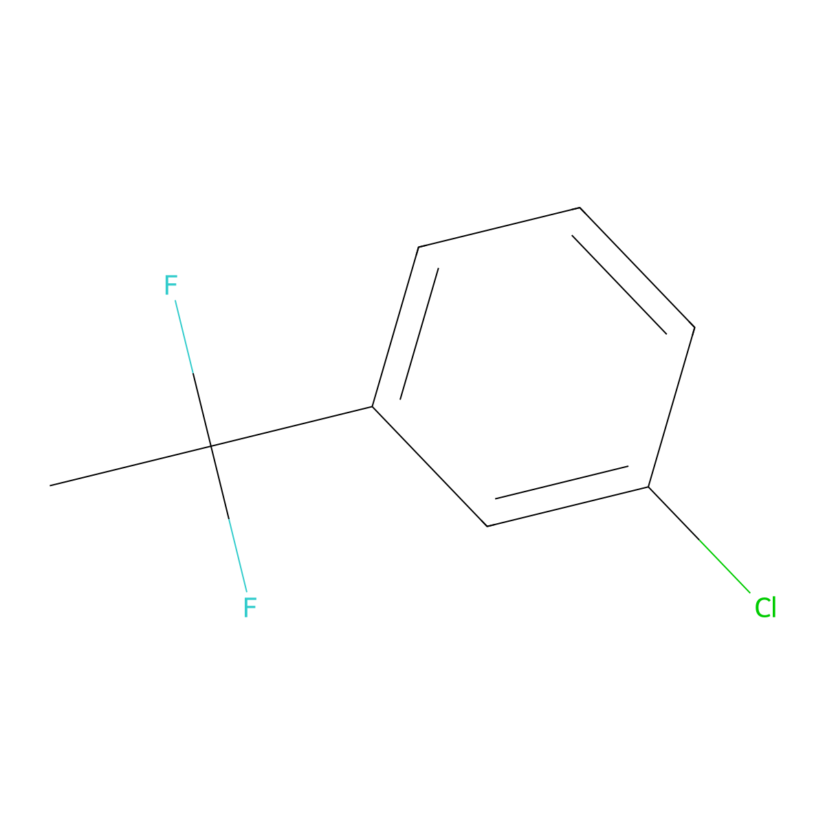 1-Chloro-3-(1,1-difluoroethyl)benzene molecular structure, CAS 1204295-57-7