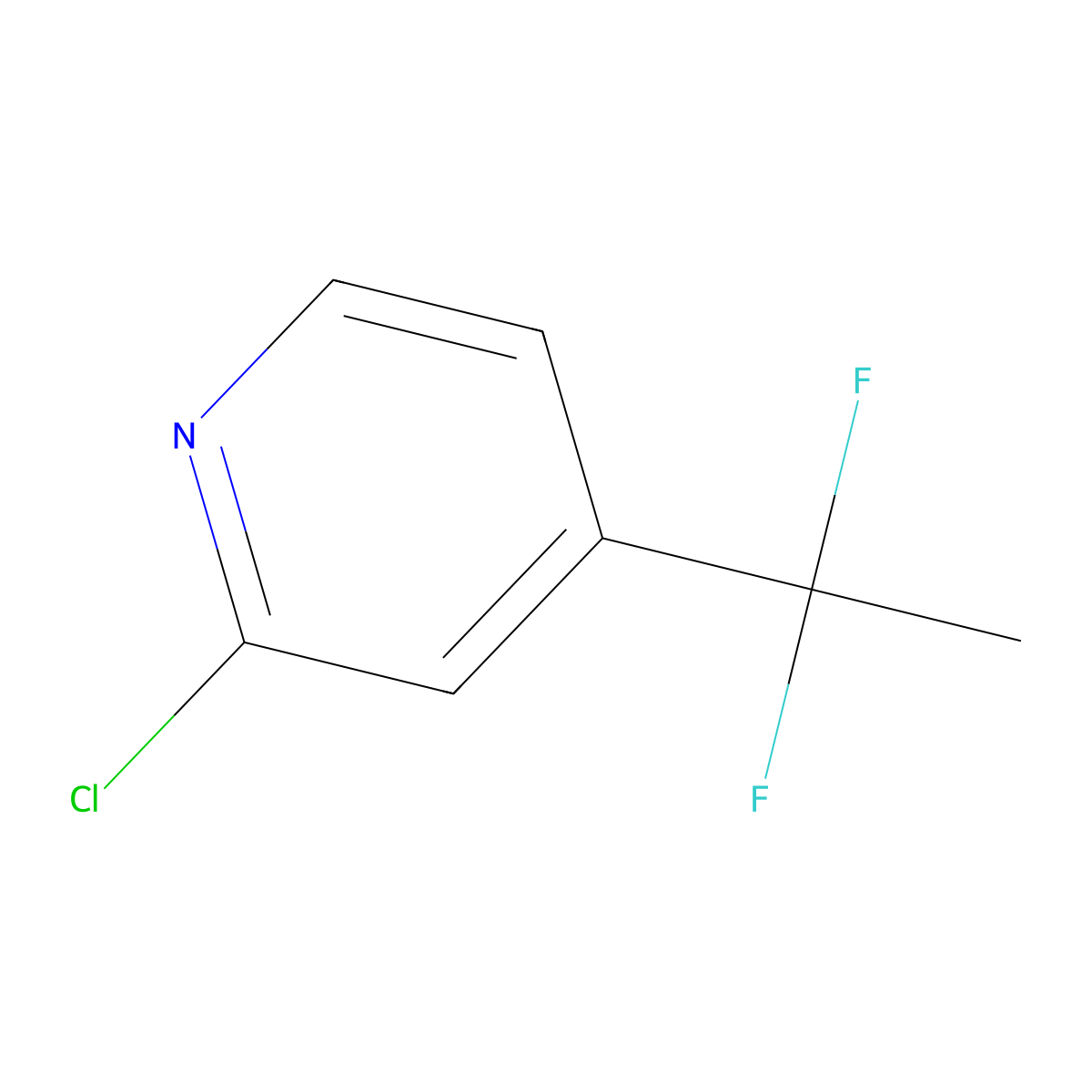 2-Chloro-4-(1,1-difluoroethyl)pyridine molecular structure, CAS 1204295-63-5