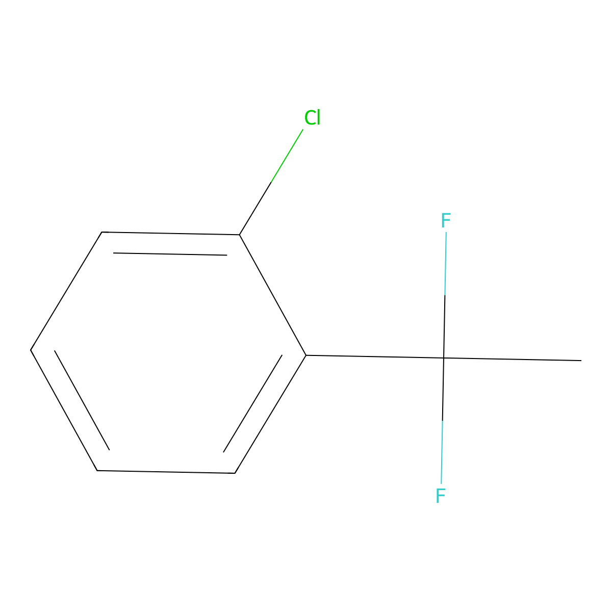 1-Chloro-2-(1,1-difluoroethyl)benzene molecular structure, CAS 1204295-71-5