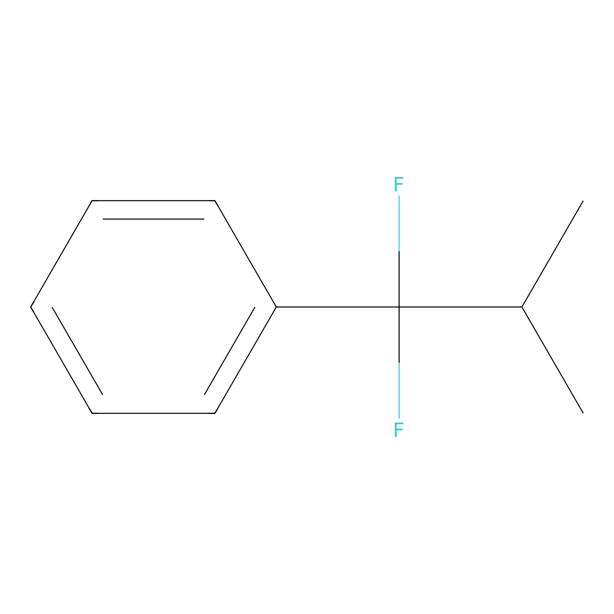 (1,1-Difluoro-2-methylpropyl)benzene molecular structure, CAS 1204295-83-9