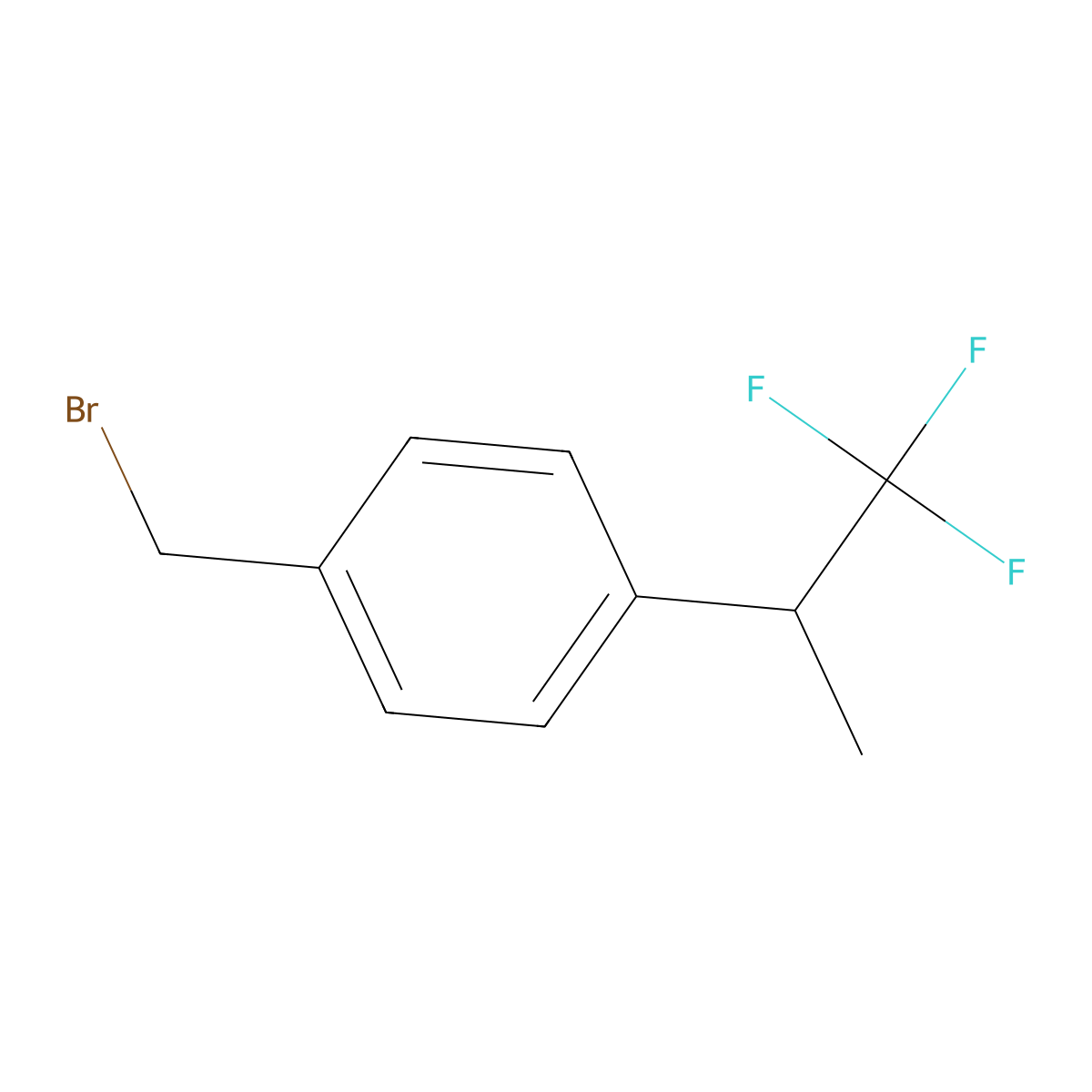 1-(Bromomethyl)-4-(1,1,1-trifluoropropan-2-yl)benzene molecular structure, CAS 1204295-85-1
