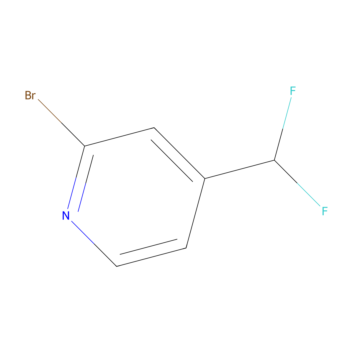 2-Bromo-4-(difluoromethyl)pyridine molecular structure, CAS 1204295-87-3