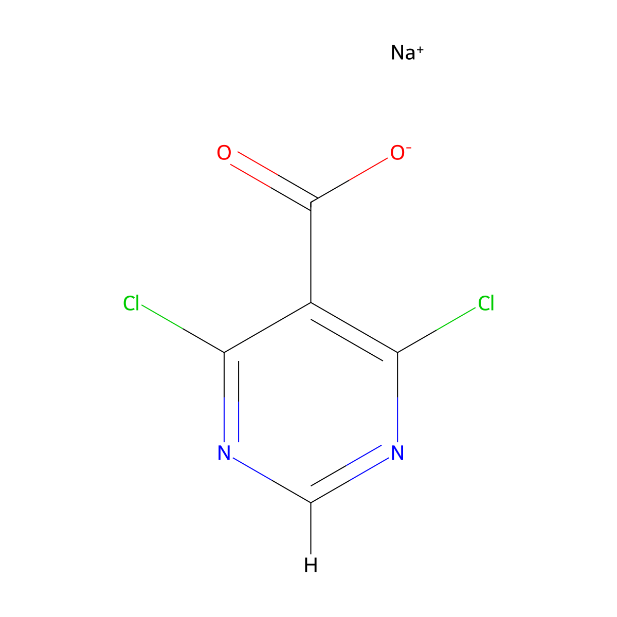 Sodium 4,6-dichloropyrimidine-5-carboxylate molecular structure, CAS 1204295-88-4