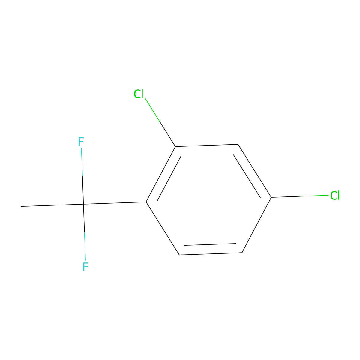 2,4-Dichloro-1-(1,1-difluoroethyl)benzene molecular structure, CAS 1204295-92-0