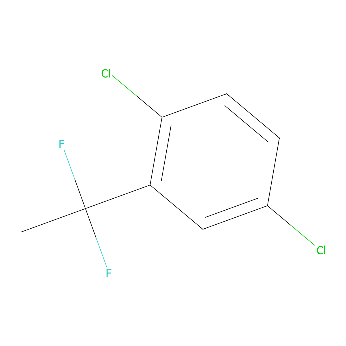 1,4-Dichloro-2-(1,1-difluoroethyl)benzene molecular structure, CAS 1204295-96-4