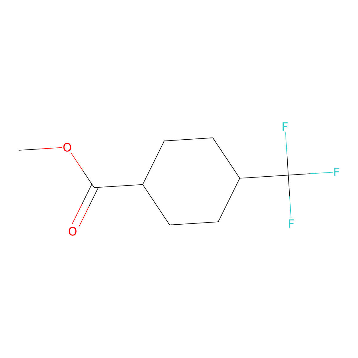 Methyl 4-(trifluoromethyl)cyclohexane-1-carboxylate molecular structure, CAS 1204296-05-8
