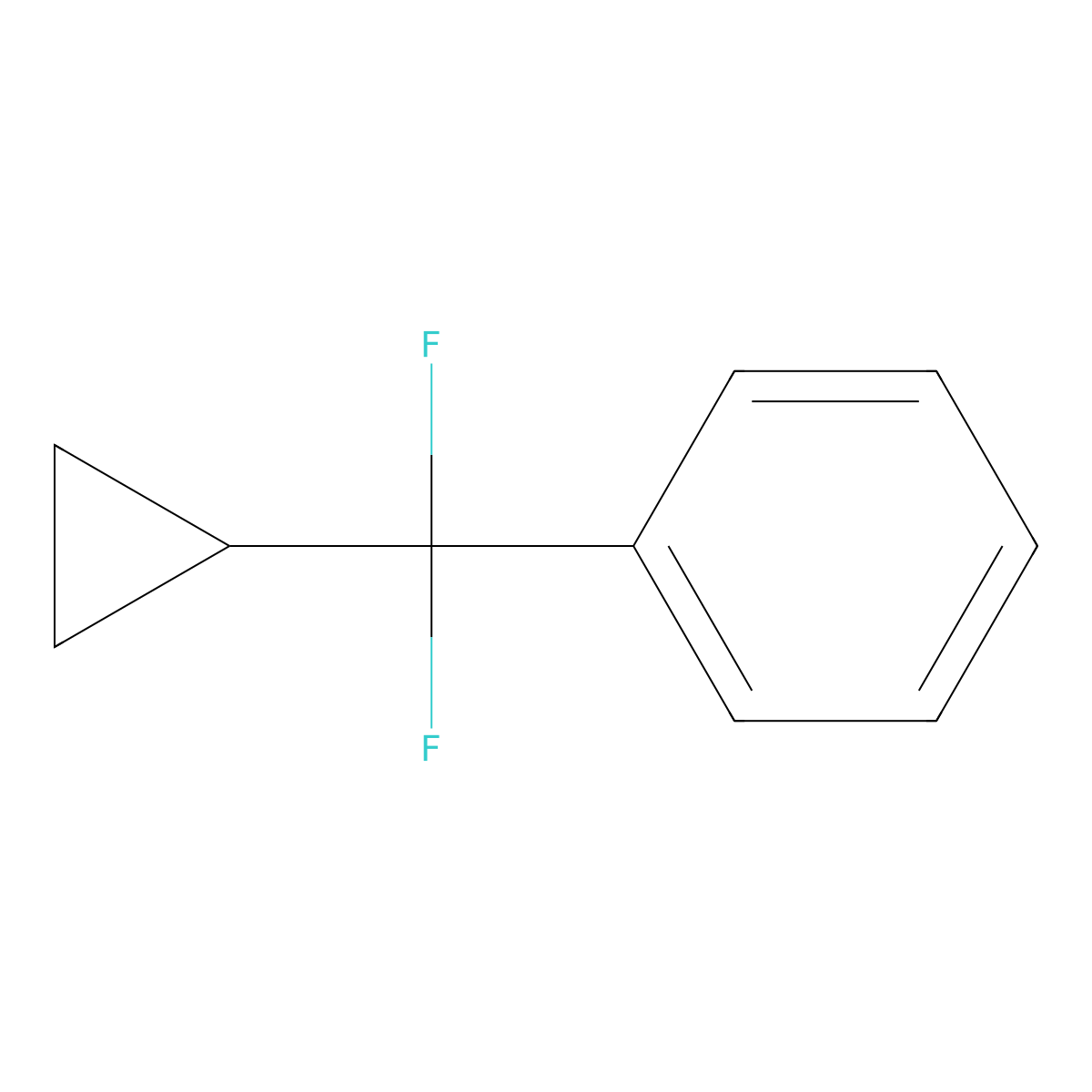 (Cyclopropyldifluoromethyl)benzene molecular structure, CAS 1204296-06-9