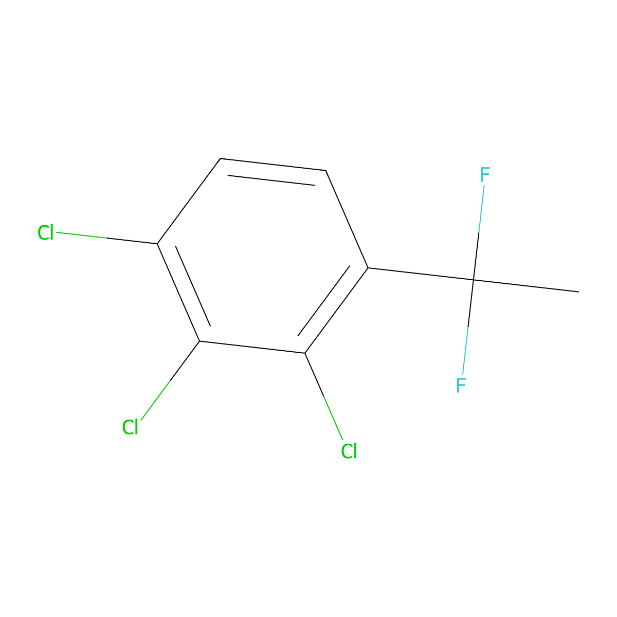 1,2,3-Trichloro-4-(1,1-difluoroethyl)benzene molecular structure, CAS 1204296-08-1