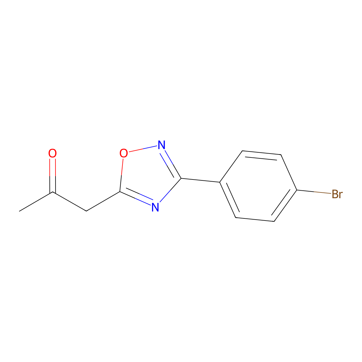 1-[3-(4-Bromophenyl)-1,2,4-oxadiazol-5-yl]propan-2-one molecular structure, CAS 1204296-19-4