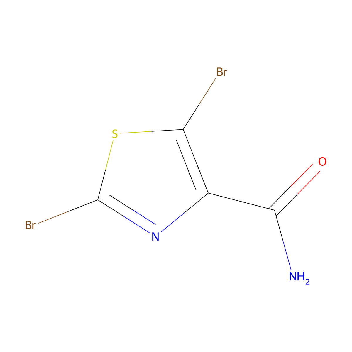 2,5-Dibromothiazole-4-carboxamide molecular structure, CAS 1204296-20-7