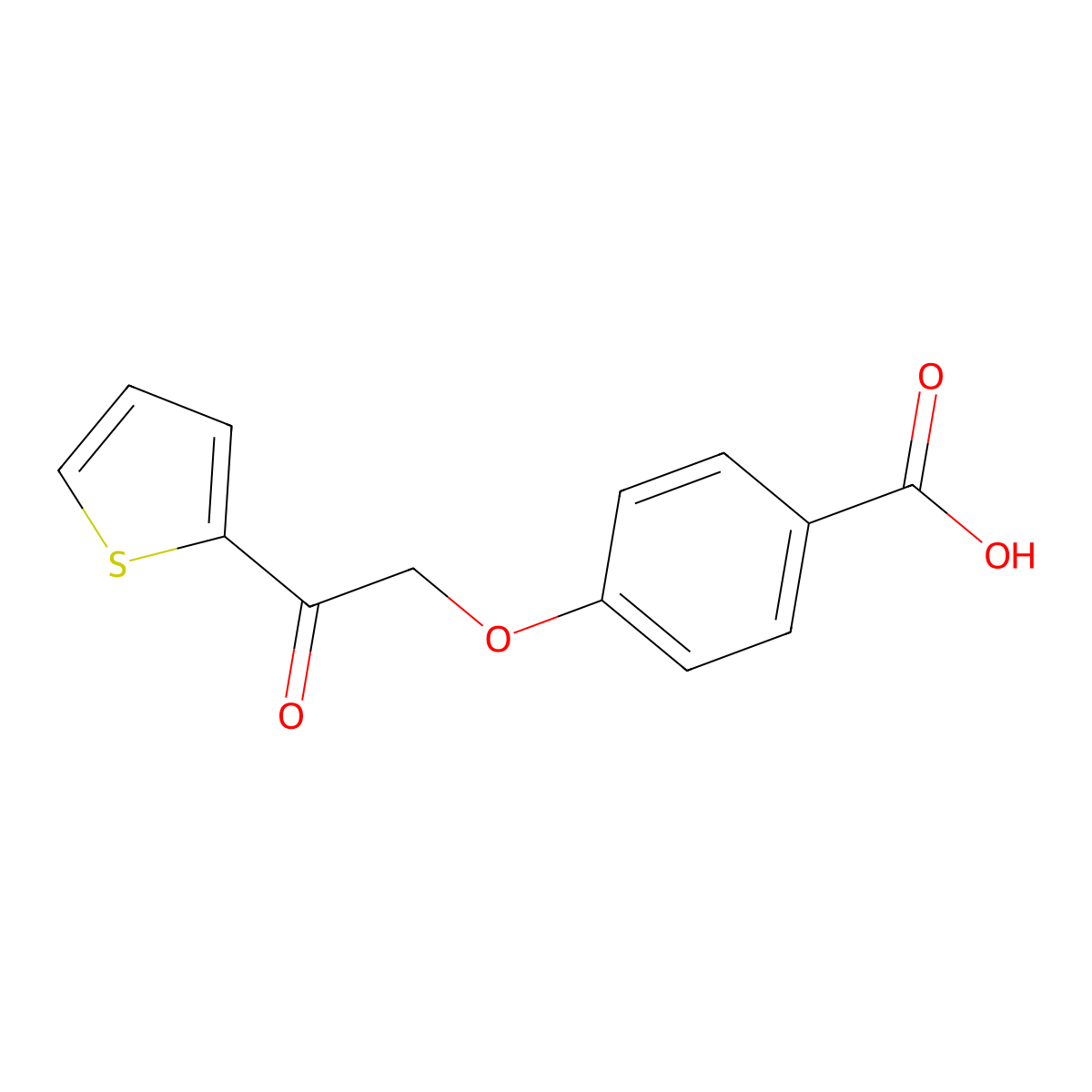 4-[2-Oxo-2-(2-thienyl)ethoxy]benzoic acid molecular structure, CAS 1204296-21-8
