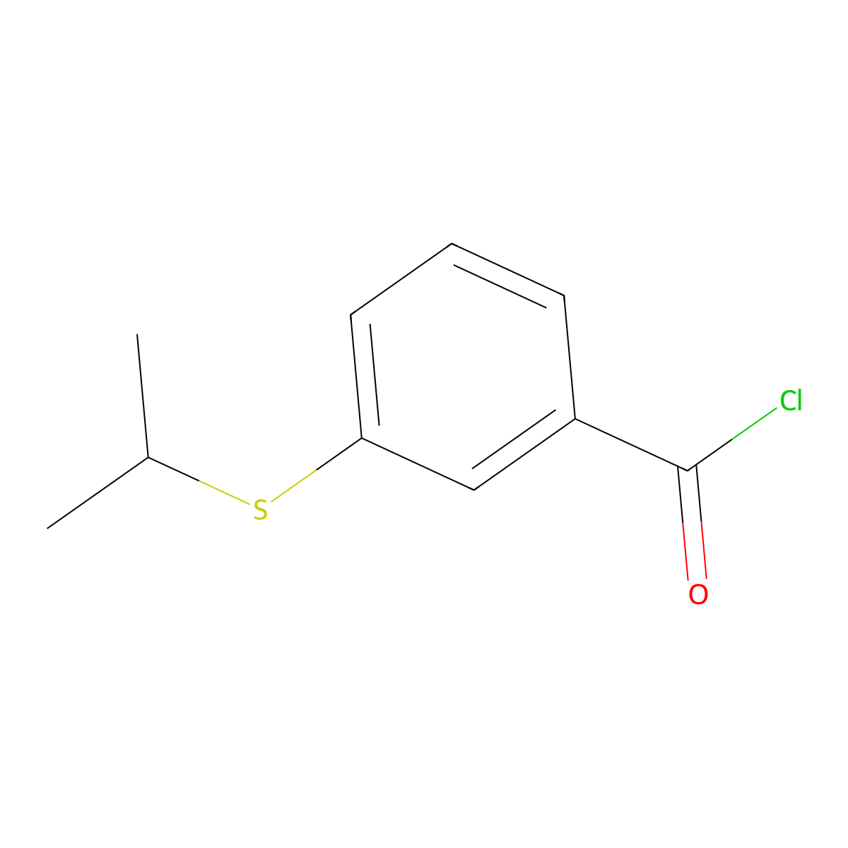3-(Isopropylthio)benzoyl chloride molecular structure, CAS 1204296-23-0
