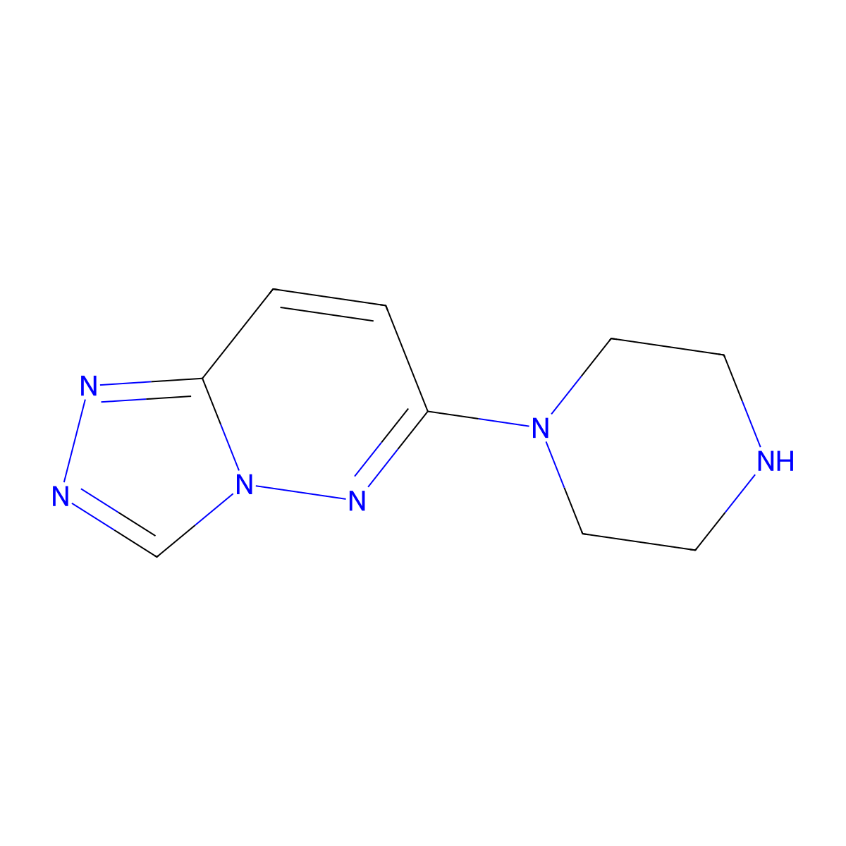 6-(Piperazin-1-yl)-[1,2,4]triazolo[4,3-b]pyridazine molecular structure, CAS 1204296-27-4