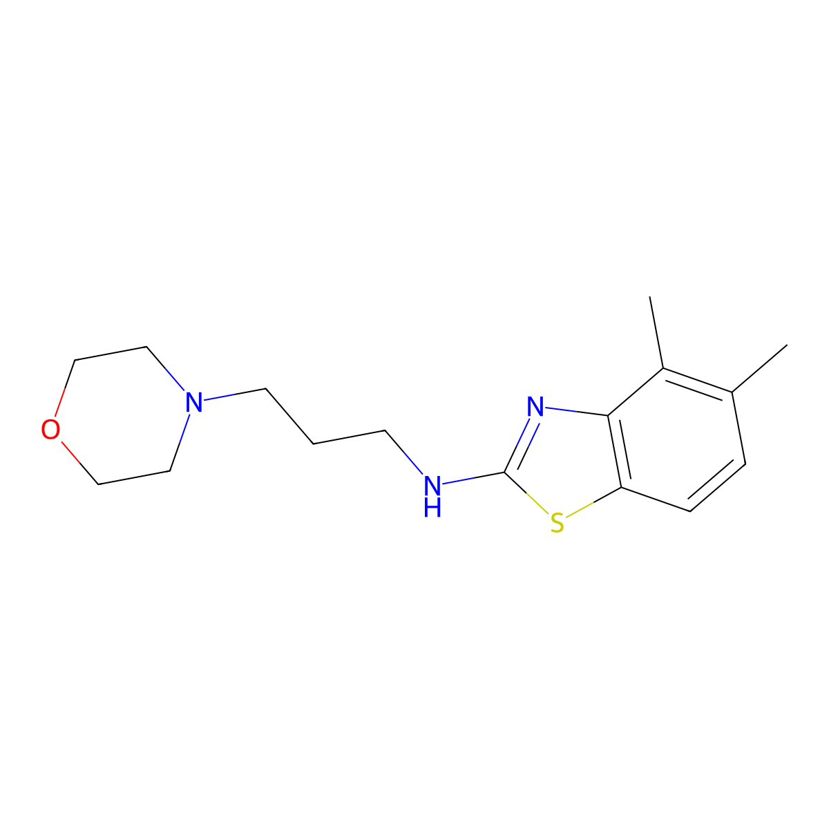 4,5-dimethyl-N-(3-morpholinopropyl)benzo[d]thiazol-2-amine molecular structure, CAS 1204296-28-5