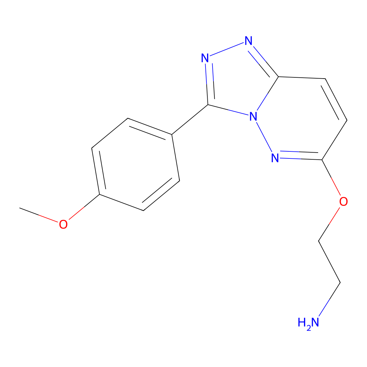 (2-{[3-(4-Methoxyphenyl)[1,2,4]triazolo[4,3-b]pyridazin-6-yl]oxy}ethyl)amine molecular structure, CAS 1204296-37-6