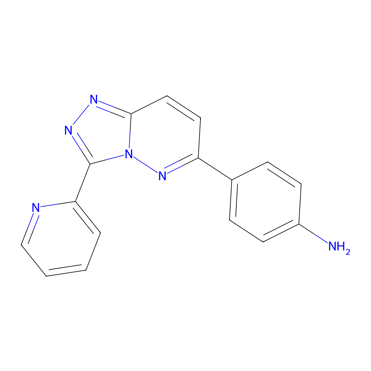 [4-(3-Pyridin-2-yl[1,2,4]triazolo[4,3-b]pyridazin-6-yl)phenyl]amine molecular structure, CAS 1204296-38-7
