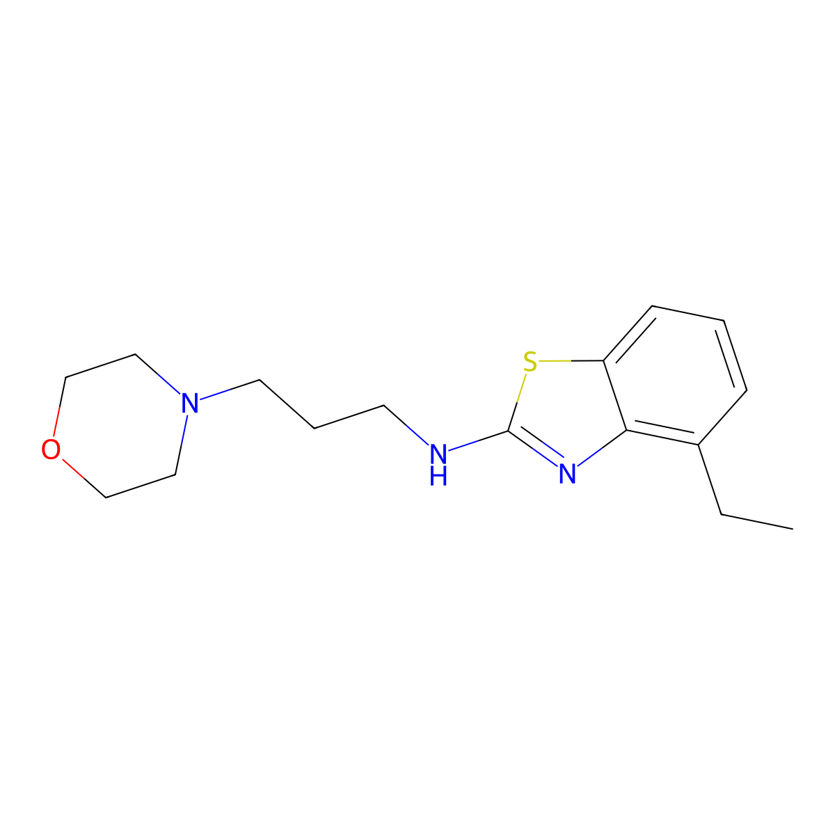 4-ethyl-N-(3-morpholinopropyl)benzo[d]thiazol-2-amine molecular structure, CAS 1204296-46-7