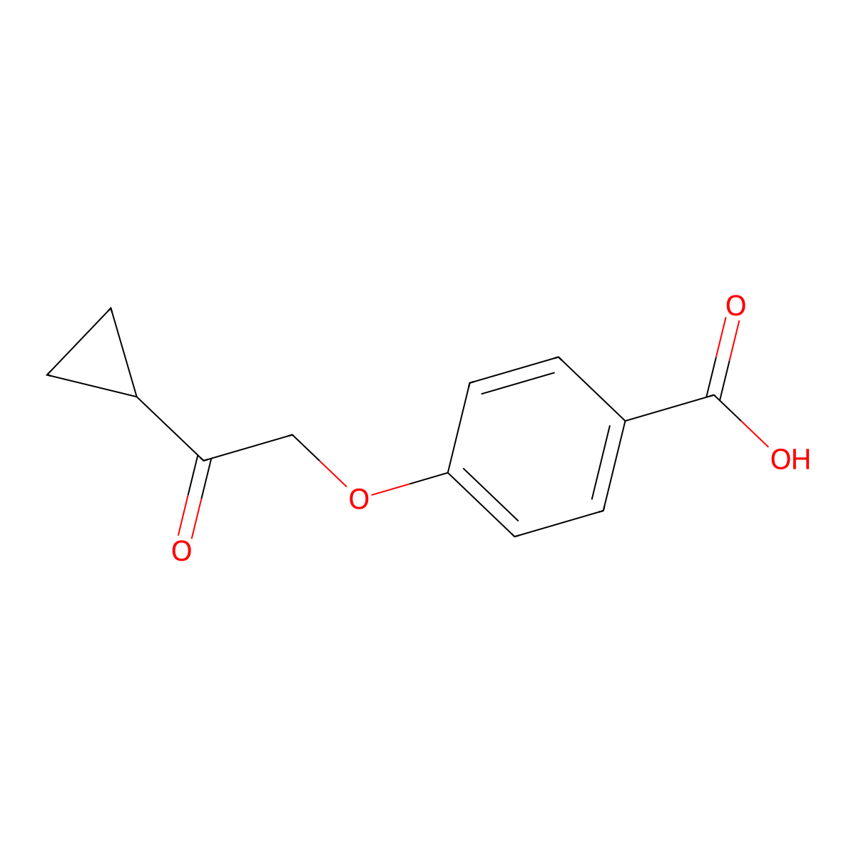 4-(2-Cyclopropyl-2-oxoethoxy)benzoic acid molecular structure, CAS 1204296-48-9