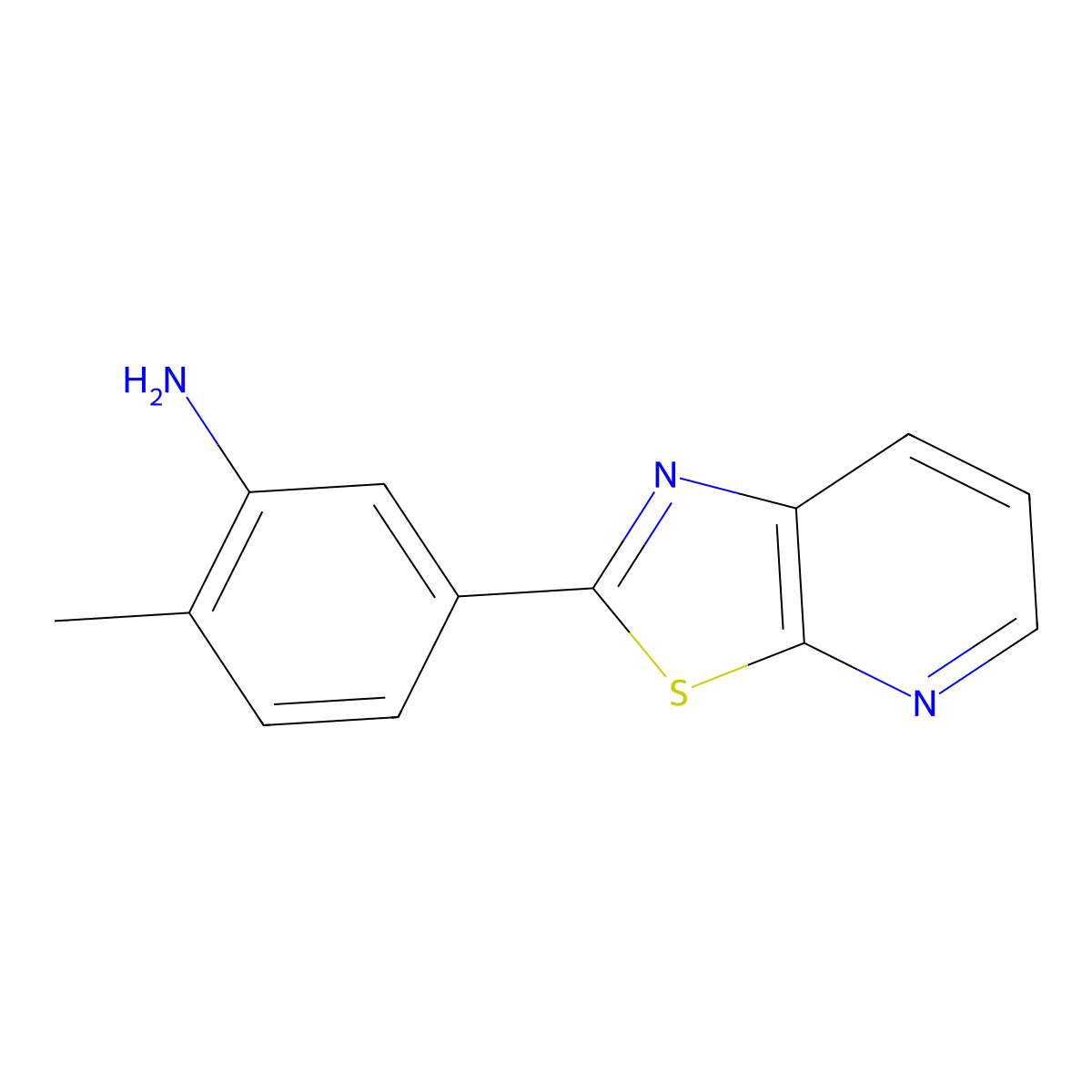 (2-Methyl-5-[1,3]thiazolo[5,4-b]pyridin-2-ylphenyl)amine molecular structure, CAS 1204296-78-5