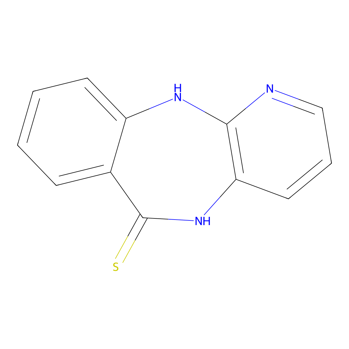 5,11-dihydro-6H-pyrido[2,3-b][1,4]benzodiazepine-6-thione molecular structure, CAS 1204296-84-3