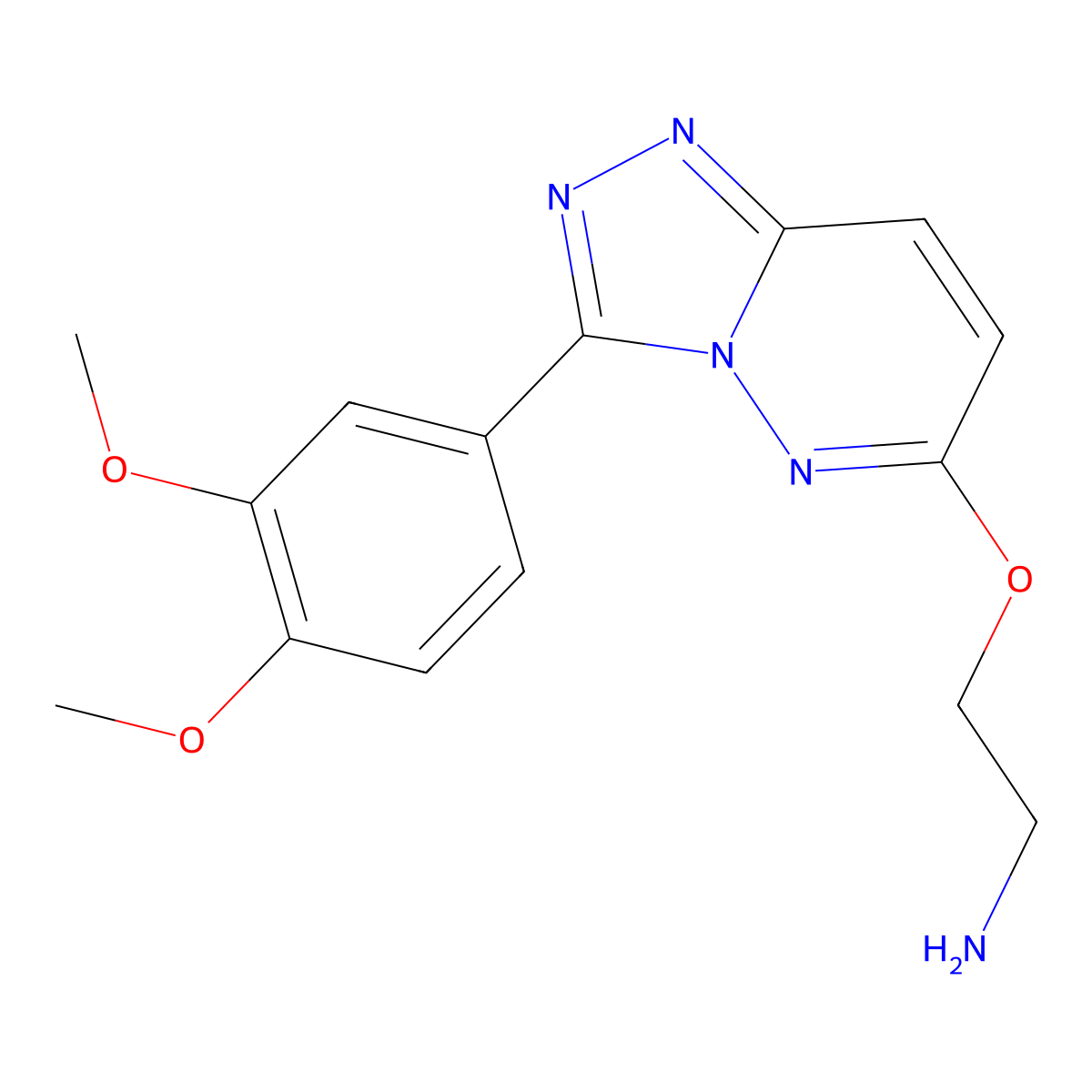 2-((3-(3,4-Dimethoxyphenyl)-[1,2,4]triazolo[4,3-b]pyridazin-6-yl)oxy)ethanamine molecular structure, CAS 1204296-88-7