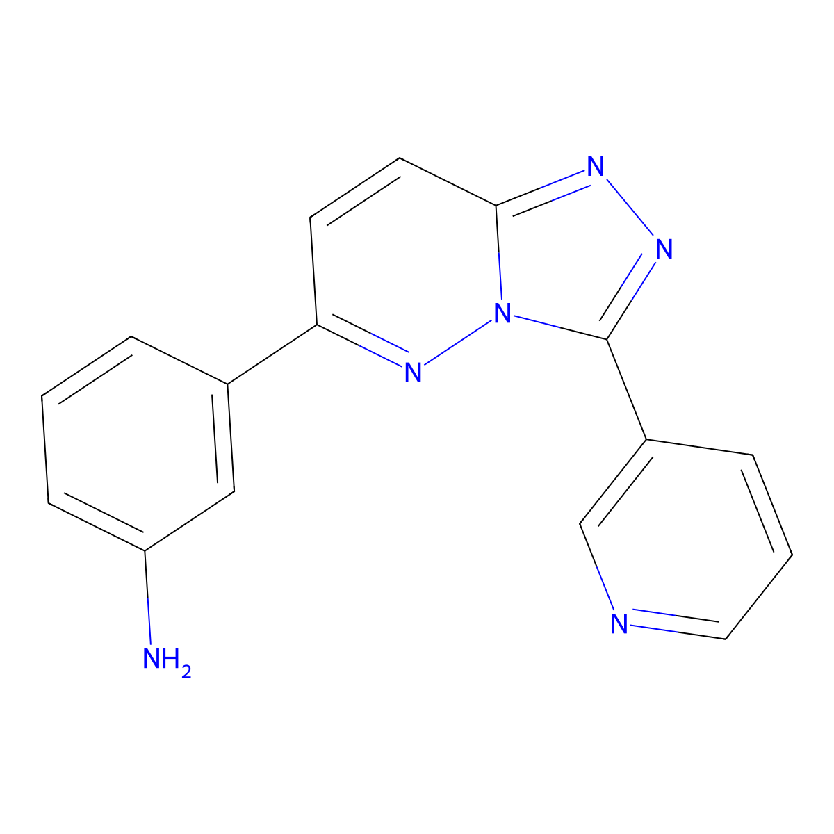 [3-(3-Pyridin-3-yl[1,2,4]triazolo[4,3-b]pyridazin-6-yl)phenyl]amine molecular structure, CAS 1204296-89-8