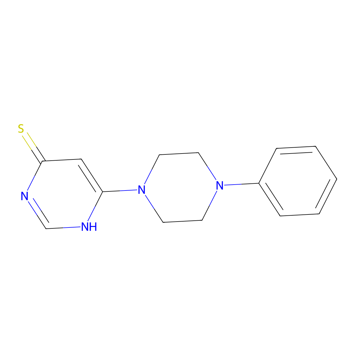 6-(4-Phenylpiperazin-1-yl)pyrimidine-4-thiol molecular structure, CAS 1204296-91-2